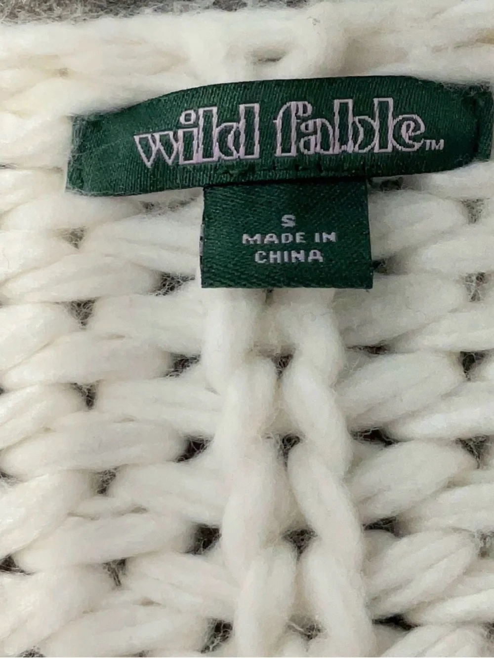 wild fable Chunky Colorblock Open-Front Cardigan - Cream, Beige & Tan